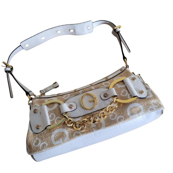 NWT Guess Y2K Vintage Monogram Baguette Shoulder Bag Early 2000’s Summer Season - Picture 10 of 16